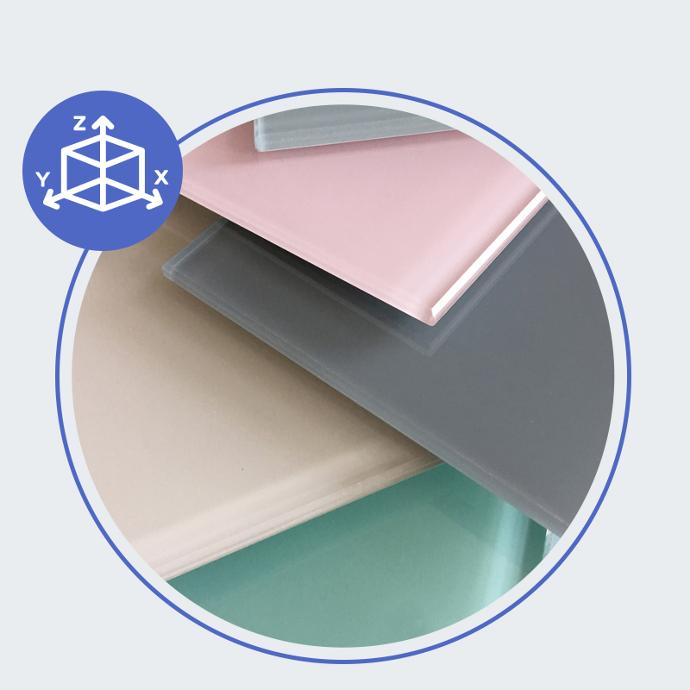 Lackiertes ESG-Glas 