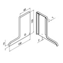 Endkappe, Easy Glass Pro &quot;F&quot;, Bodenm., MOD 8122, Aluminium