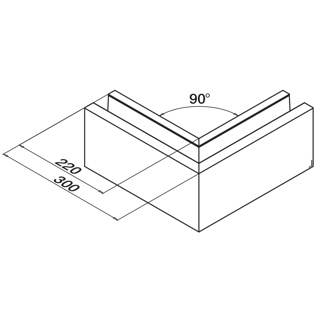 Ecke für Bodenprofil, EG Max &quot;F&quot;, Bodenm., MOD 8521, Alu