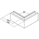 Ecke für Bodenprofil, EG Max &quot;F&quot;, Bodenm., MOD 8521, Alu