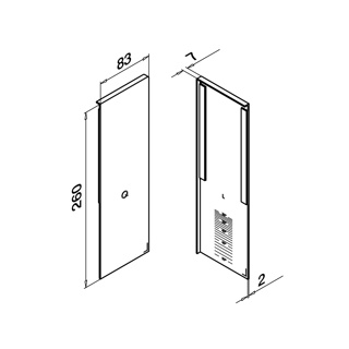 Endkappe, Easy Glass Max, Seitenm./Treppe, MOD 8533, Alu^