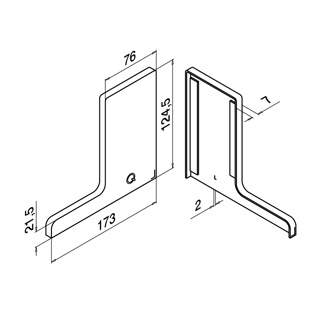 Endkappe, Easy Glass Prime &quot;F&quot;, Bodenm., MOD 8422, Aluminium^