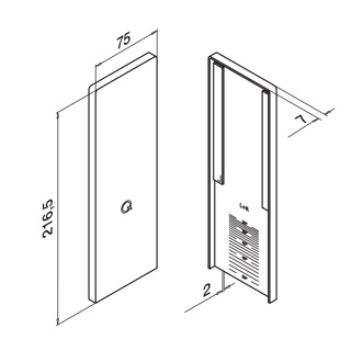 Endkappe, Easy Glass Prime, Bodenm./Treppe, MOD 8413, Alu^