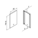 Endkappe, Easy Glass Prime, Bodenmontage, MOD 8412, Alu