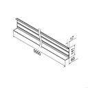 Blendleiste, Easy Glass Pro, Seitenm., MOD 8135, Gebürstet, Aluminium^