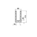 Bodenprofil, Easy Glass Smart, Bodenm., MOD 8210, Aluminium