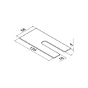 Distanzplatten für Easy Glass Smart, Seitenm., MOD 8236, Alu^