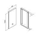 Endkappe, Easy Glass Smart, Seitenmontage, MOD 8232, Gebürstet, Roh, Alu^