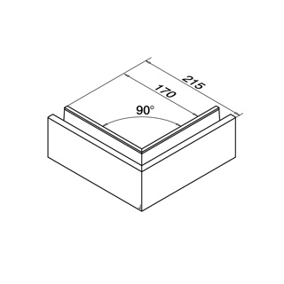Ecke Bodenprofil Easy Glass Up, Bodenm., MOD 6611, Aluminium