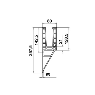Bodenprofil, EG Max &quot;Y&quot;, Seitenm., MOD 8540, Aluminium