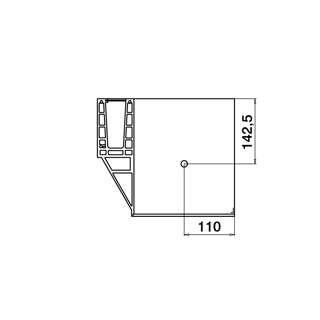 Ecke für Bodenprofile, EG Max &quot;Y&quot;, Seitenm., MOD 8541, Alu