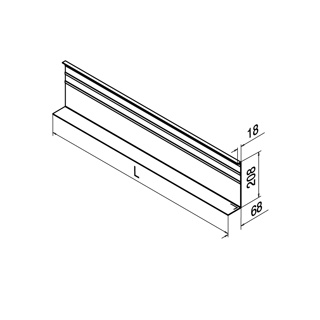 Blendleiste, Easy Glass Smart &quot;Y&quot;, Seitenm., MOD 8245, Alu^