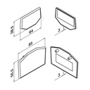 Endkappe für Boden-Glasklemme, Easy Glass Air, MOD 6502, V4A