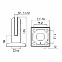 Easy Glass, Boden-Glasklemme, MOD 6259, inkl. Abdeckkappe^