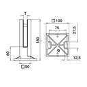 Boden-Glasklemme, Easy Glass MOD 6200, V4A