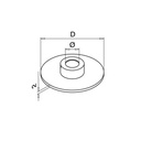 Gummi-Einlage für Glasadapter MOD 0747, oben MOD 5032^