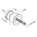 Glasadapter für franz. Balkon, MOD 0744, V4A^