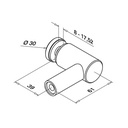 Glasadapter, MOD 0754, V4A^
