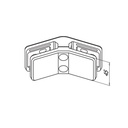 Glasverbinder, 135°, MOD 4280, V4A
