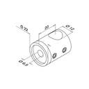 Querstabhalter Sackloch, rechts, Stab Ø12 mm, MOD 0833, V4A^