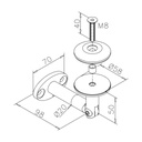 Glasvordach Punkthalter Lieke