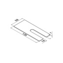 Distanzplatten für Easy Glass Prime, Seitenm., MOD 8436, Alu^