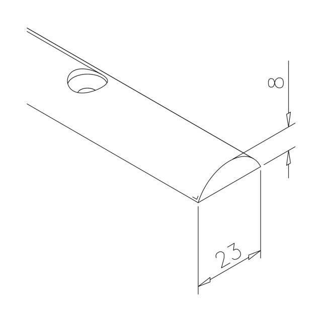 Führungsschiene halbrund gelocht Yara^