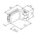 Glastürscharnier Victorine^