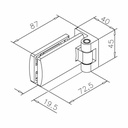 Glastürscharnier Kimberlie^