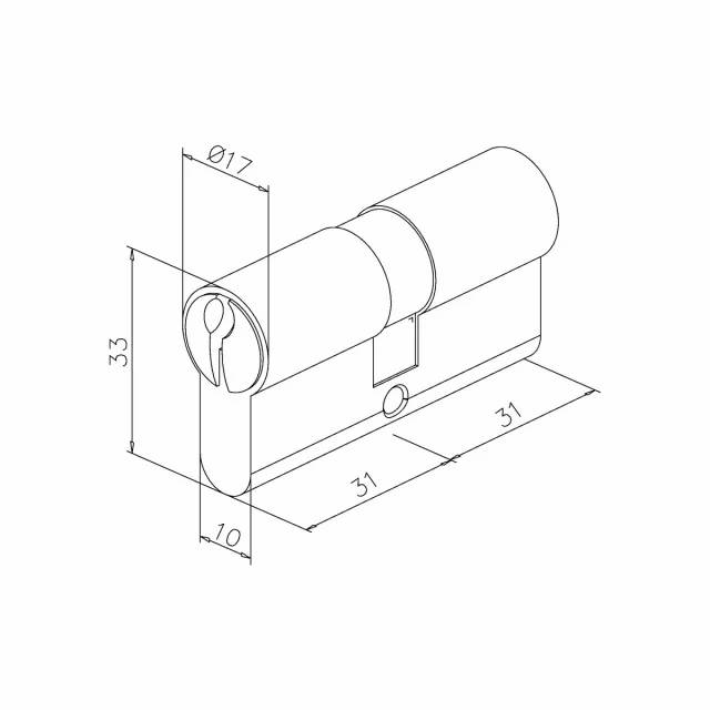 Profil-Doppelzylinder 31/31 mm Feyona^