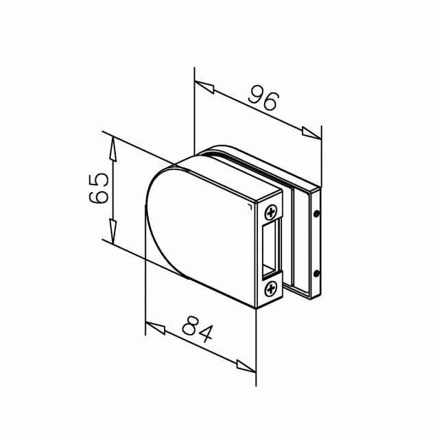 Gegenkasten für Glastürschloss Merie