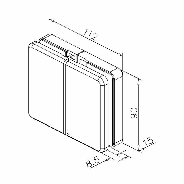 Glastürscharnier Leni^