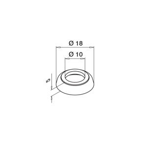 Abdeckkappe für Handlaufhalter, MOD 0110, MOD 0509, V4A^
