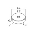 Abdeckkappe für Handlaufhalter, Q-line, MOD 0519, Zink^