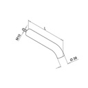 Endbogen Handlauf, 32°, Ø38 mm, d line, MOD 4808, V4A^