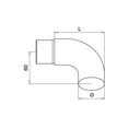 Endbogen, 90°, Q-line MOD 0739, V2A^