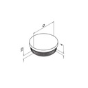 Endkappe für Rohr, flach, Easy Hit, Q-line, MOD 5732, V2A^