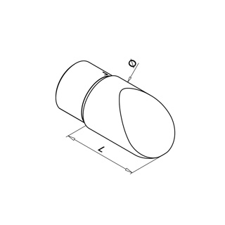 Endkappe für Treppenaufgang, Q-line, MOD 0738, V2A^