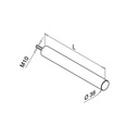 Endstück Handlauf, gerade, Ø38 mm, d line, MOD 4807, V4A^