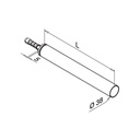 Endstück Handlauf, gerade, Ø38 mm, d line, V4A^