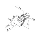 Handlaufhalter für Wandbefestigung, d line, V4A^
