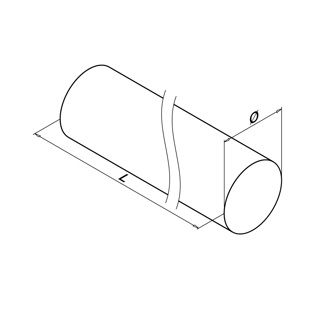 Holzhandlauf Bendywood, Ø42 mm, MOD 0990, Buche unbehandelt^