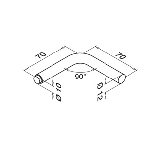 Handlaufhalter o. Sattel, 90°, Ø12 mm, Q-line, MOD 0815, V2A^