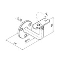Justierbarer Handlaufhalter, Wandbefestigung, MOD 0102, V4A^