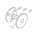 Wandflansch für Handlaufhalter, Ø76x5 mm, d line, V4A^