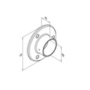 Wandflansch, Q-line, MOD 0505, V2A^