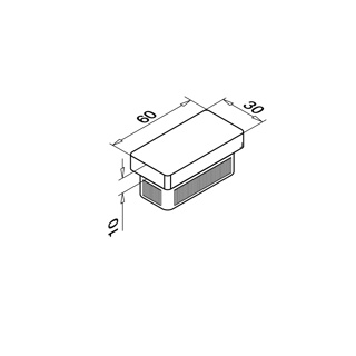 Endkappe, flach, Easy Hit, Square Line, MOD 5728, V4A^