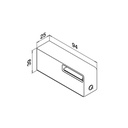 Handlaufhalter für Wandbefestigung, MOD 4134, V2A^