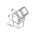 Justierbarer Handlaufverbinder, 0-70°, MOD 4312, V2A^