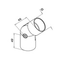 Justierb. Verbinder, -90° bis +90°, für Holz, MOD 0308, V2A^